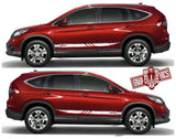 Vinyl Decals Racing Car Side Stickers Stripes For Honda CR-V - Brothers-Graphics