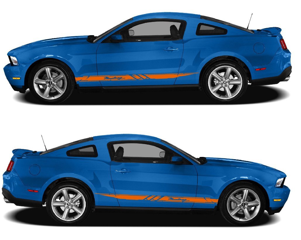 Autocollants en vinyle pour Ford Mustang | Bandes latérales Ford Mustang | Autocollants Shelby | Autocollants pour voiture Mustang