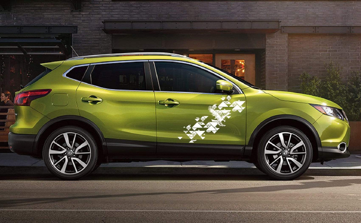 Autocollants graphiques en vinyle pour course - Décalcomanies uniques pour Nissan Qashqai