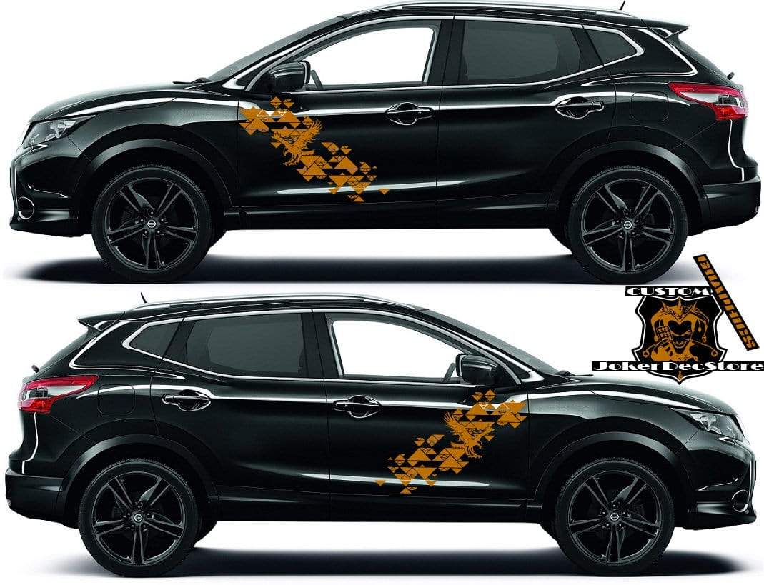 Autocollants graphiques en vinyle pour course - Décalcomanies uniques pour Nissan Qashqai