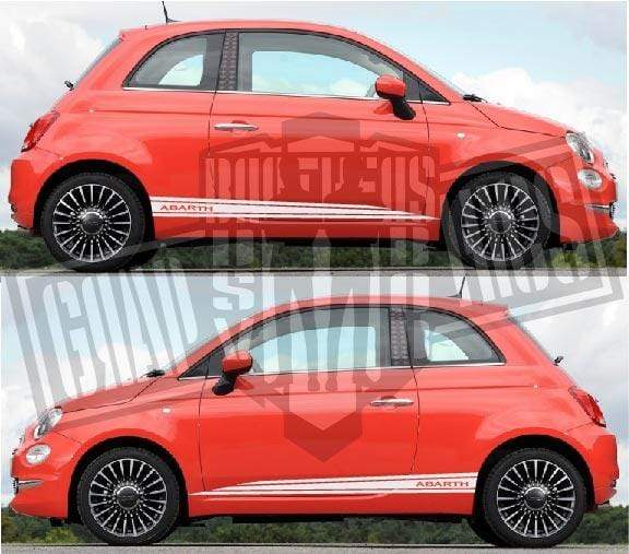 Autocollants de voiture en vinyle pour rallye pour Fiat Abarth 500