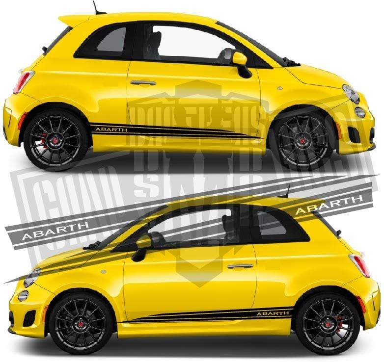 Autocollants de voiture en vinyle pour rallye pour Fiat Abarth 500