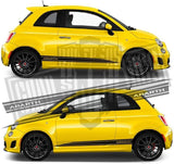 Vinyl Graphics Rally Decals Car Stickers fit Fiat Abarth 500