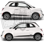 Vinyl Graphics Rally Decals Car Stickers fit Fiat Abarth 500