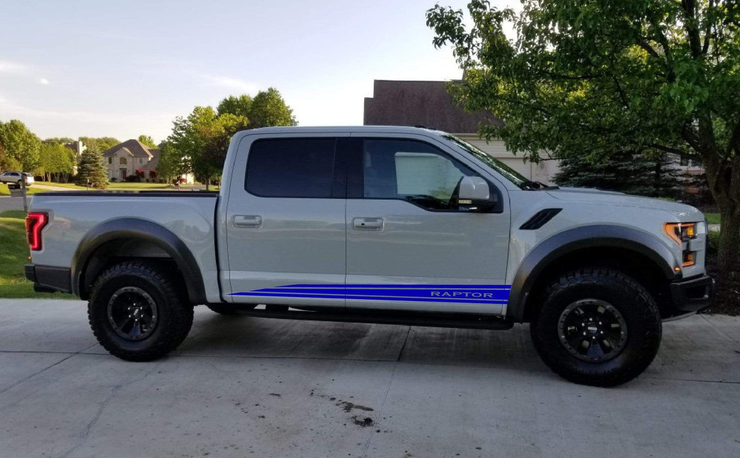 Vinyl Graphics Side Racing Stripes for Ford F-150 Raptor Design