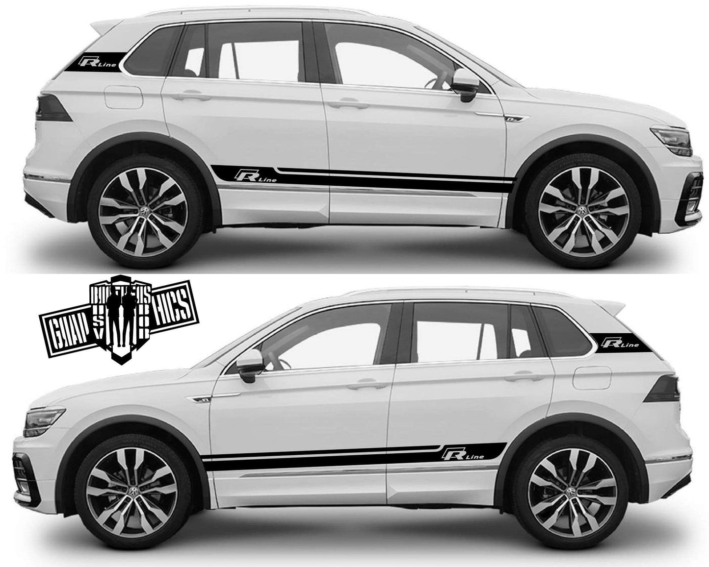 Premium Vinyl Decals For VW Tiguan Full complect NOT OEM