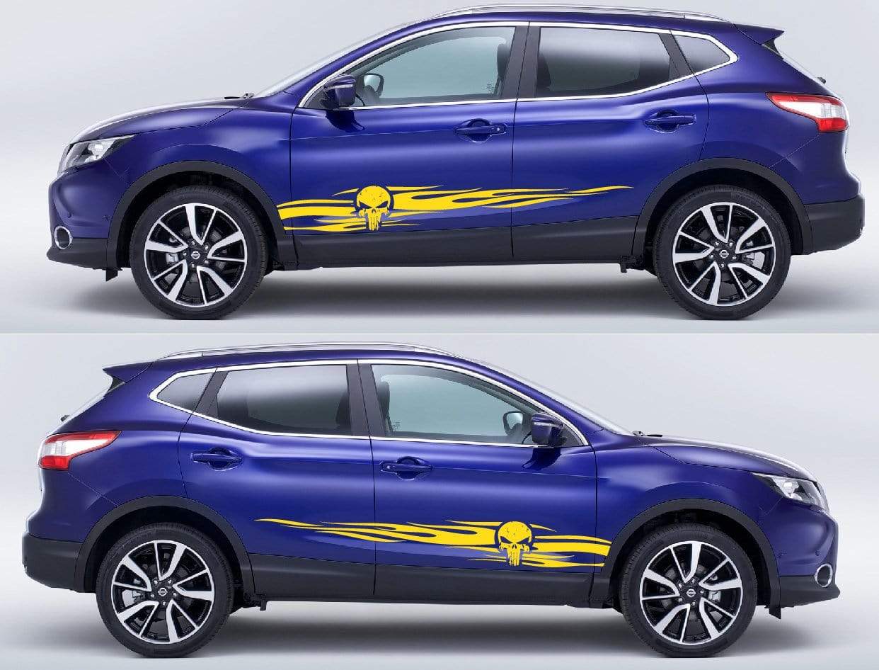 Vinyl Graphics Unique Stickers Skull Decals For Nissan Qashqai