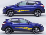 Autocollants graphiques en vinyle uniques en forme de crâne pour Nissan Qashqai