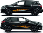 Autocollants graphiques en vinyle uniques en forme de crâne pour Nissan Qashqai