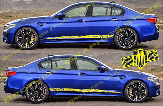 Vinyl Racing Stripe Stickers For BMW M5 bmw m5 racing stripes - Brothers-Graphics