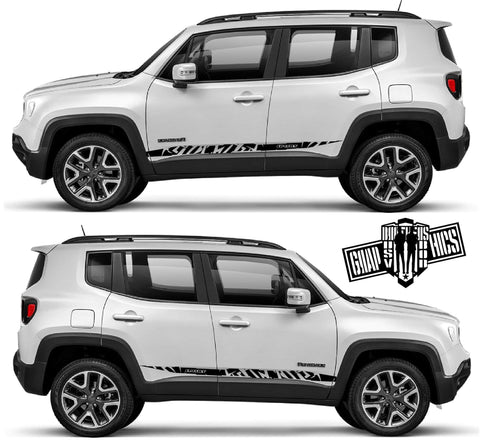 Vinyl Racing Stripe Stickers For Jeep Renegade - Brothers-Graphics