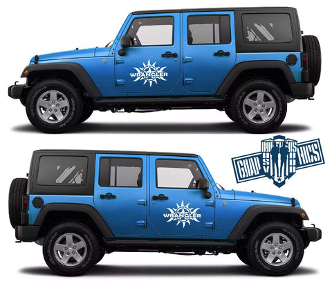 Vinyl Racing Stripe Stickers For Jeep Wrangler - Brothers-Graphics