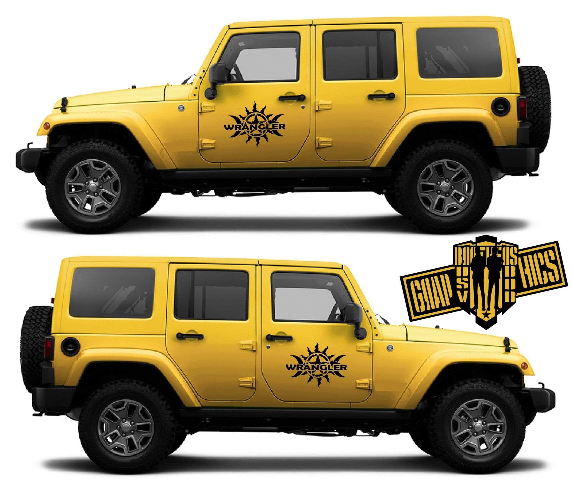 Vinyl Racing Stripe Stickers For Jeep Wrangler - Brothers-Graphics
