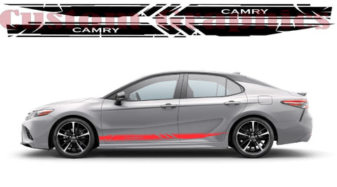 Vinyl Graphics Vinyl Side Racing Stripes Compatible with Toyota Camry Elegance Graphic