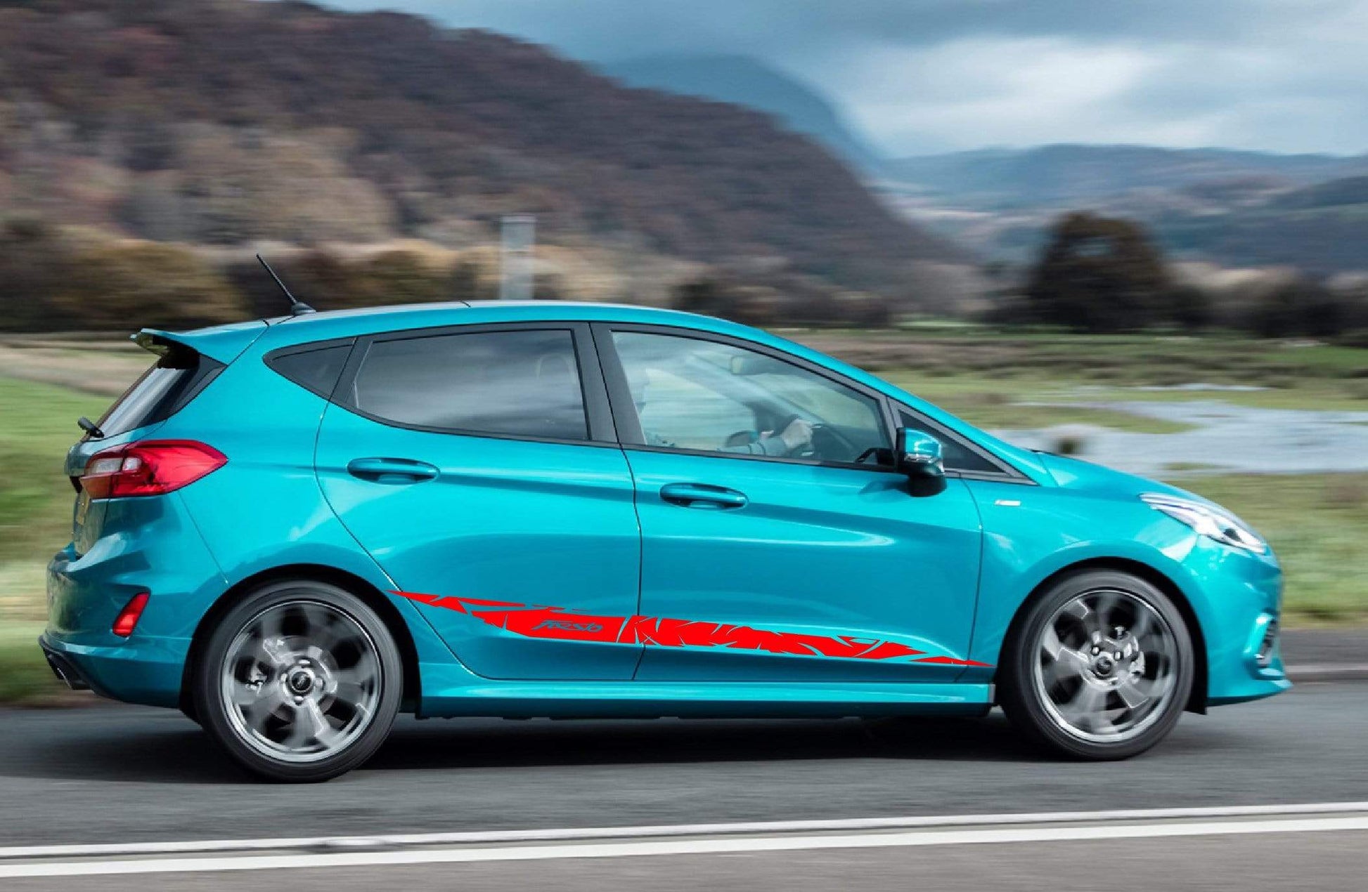 Premium Vinyl Sticker Compatible with Ford Fiesta Sticker Street Auto Stylish Exclusive Easy Application