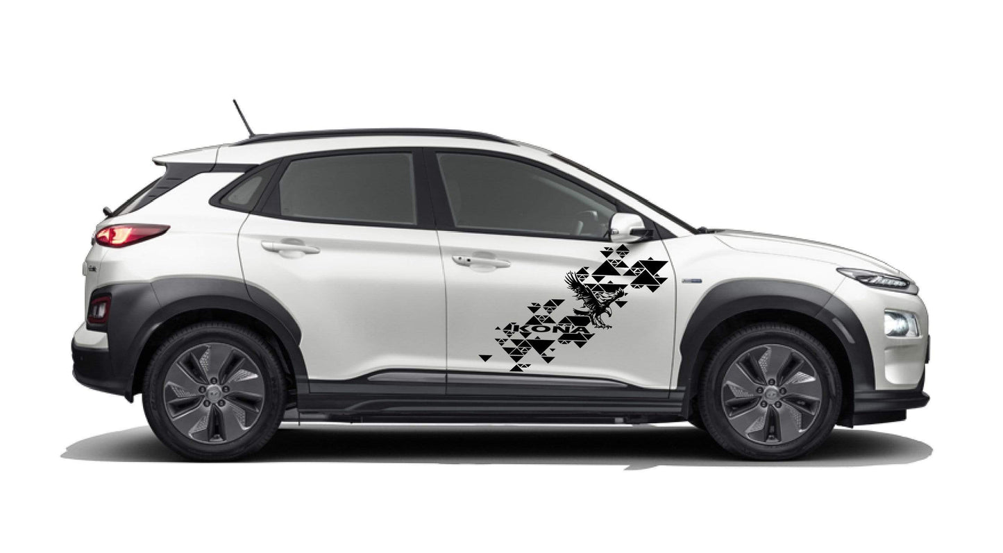 Premium Vinyl Sticker Compatible with Hyundai Kona Door Style Eagle design