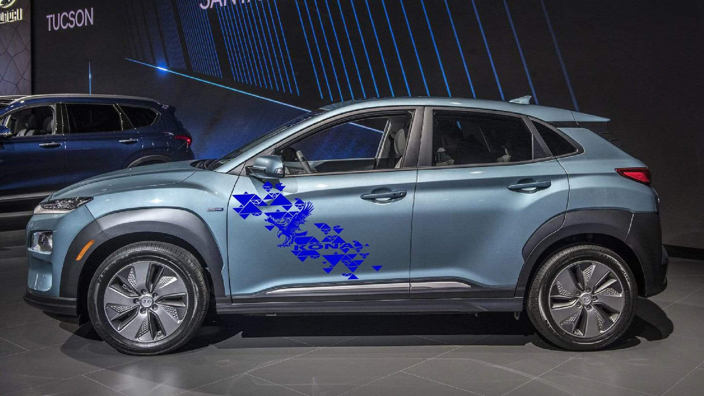 Premium Vinyl Sticker Compatible with Hyundai Kona Door Style Eagle design