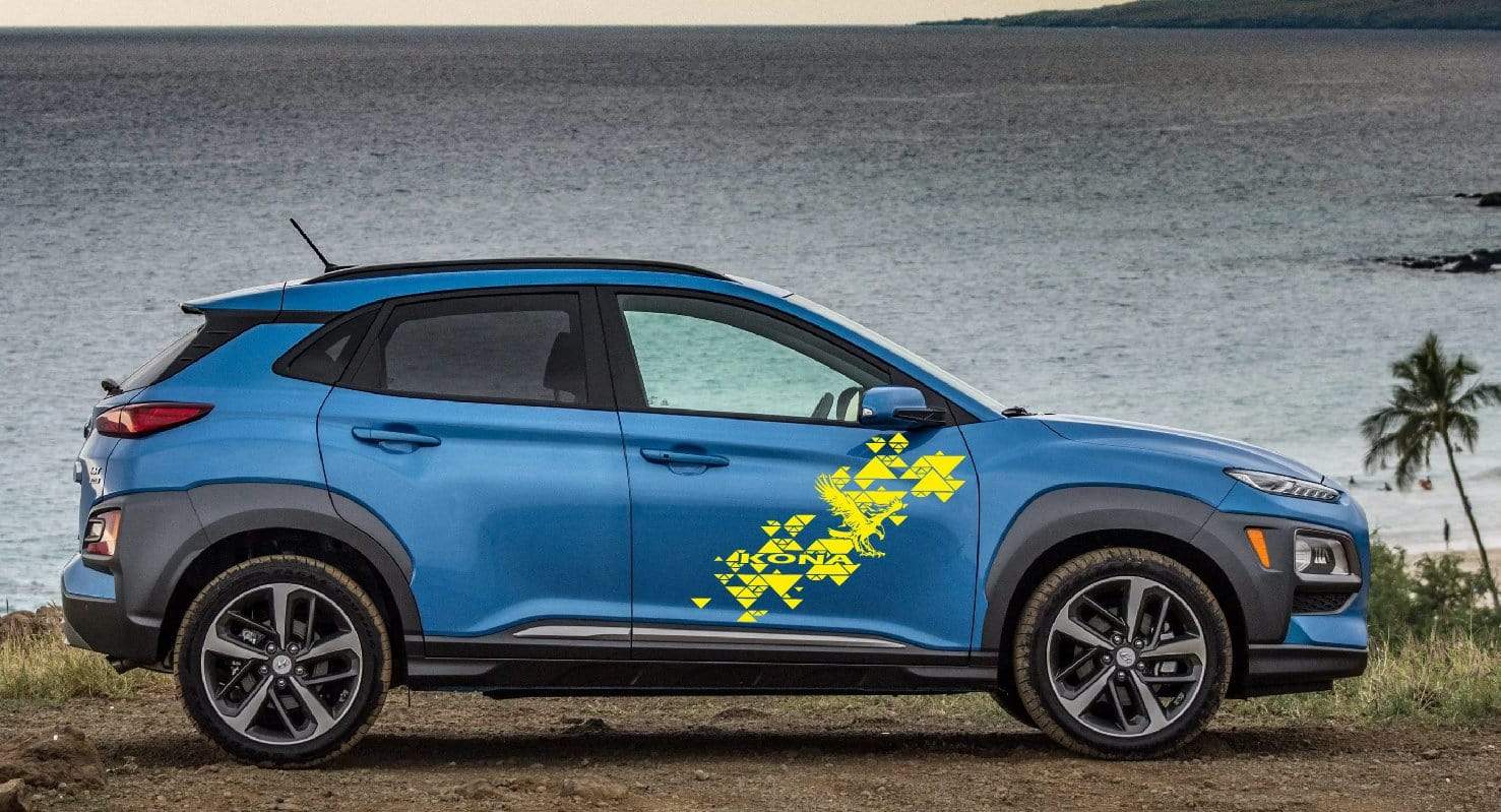 Premium Vinyl Sticker Compatible with Hyundai Kona Door Style Eagle design