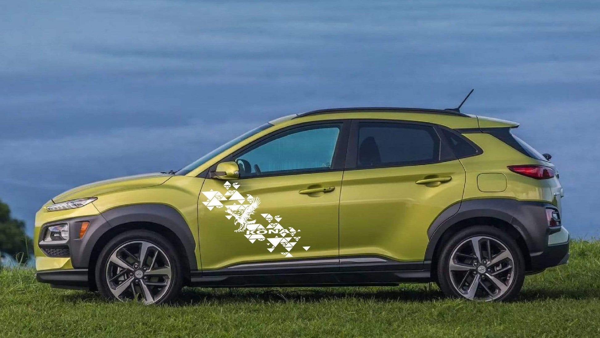 Premium Vinyl Sticker Compatible with Hyundai Kona Door Style Eagle design