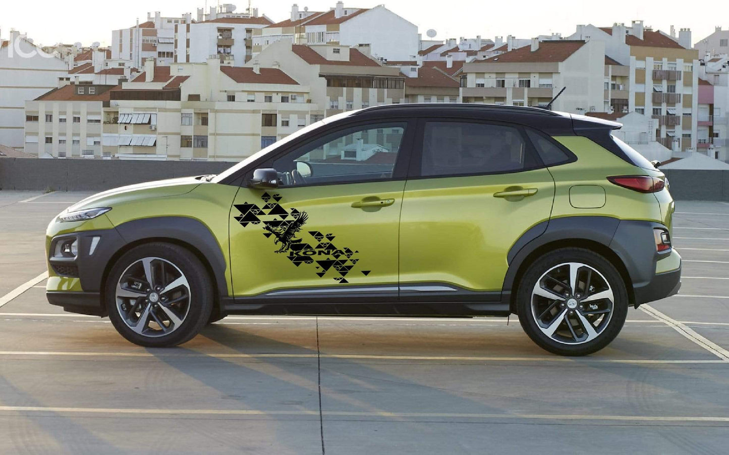 Premium Vinyl Sticker Compatible with Hyundai Kona Door Style Eagle design