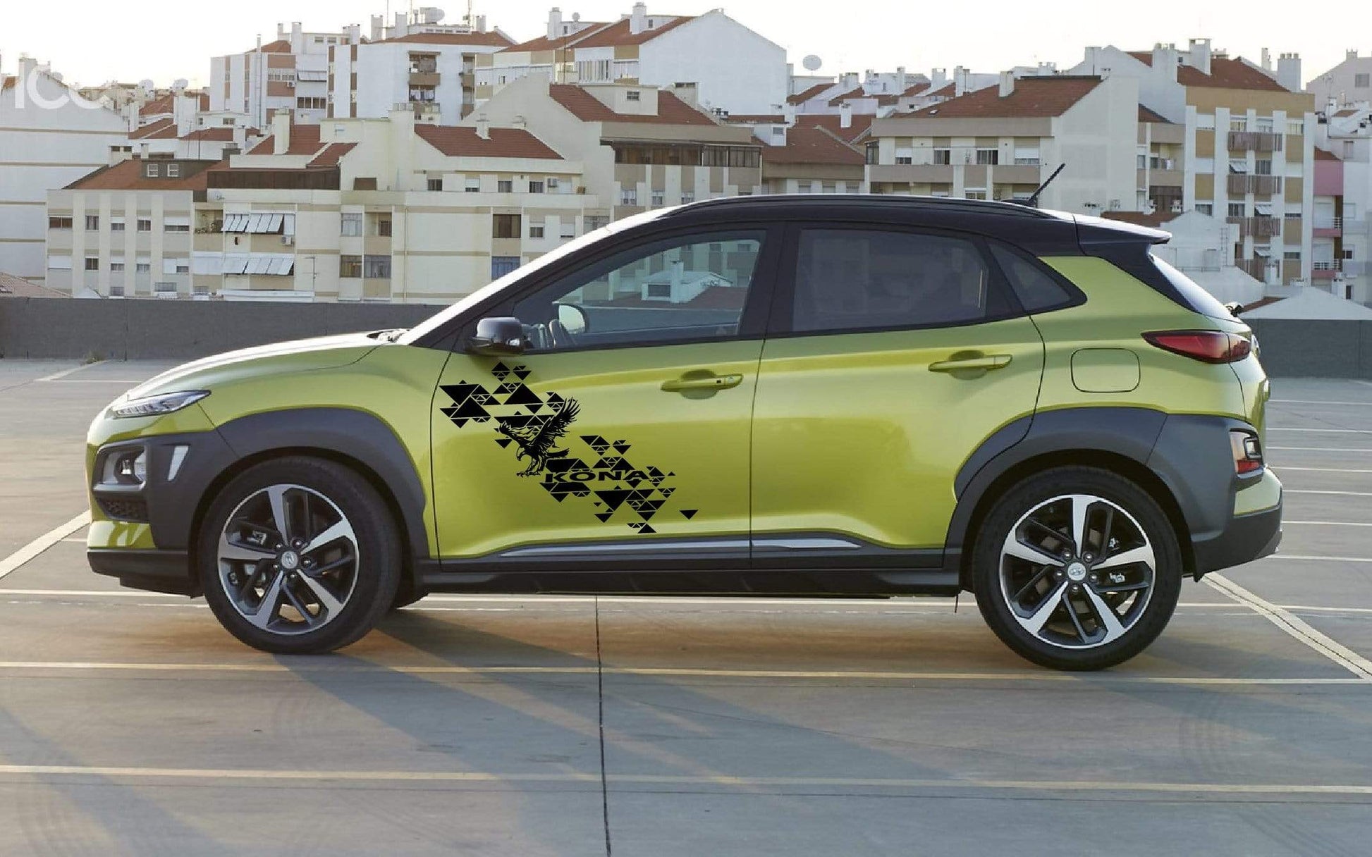 Premium Vinyl Sticker Compatible with Hyundai Kona Door Style Eagle design