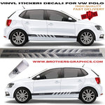 Autocollants en vinyle à rayures de course pour VW Polo