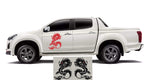 Vinyl Stickers Dragon Graphics line For Isuzu D-Max