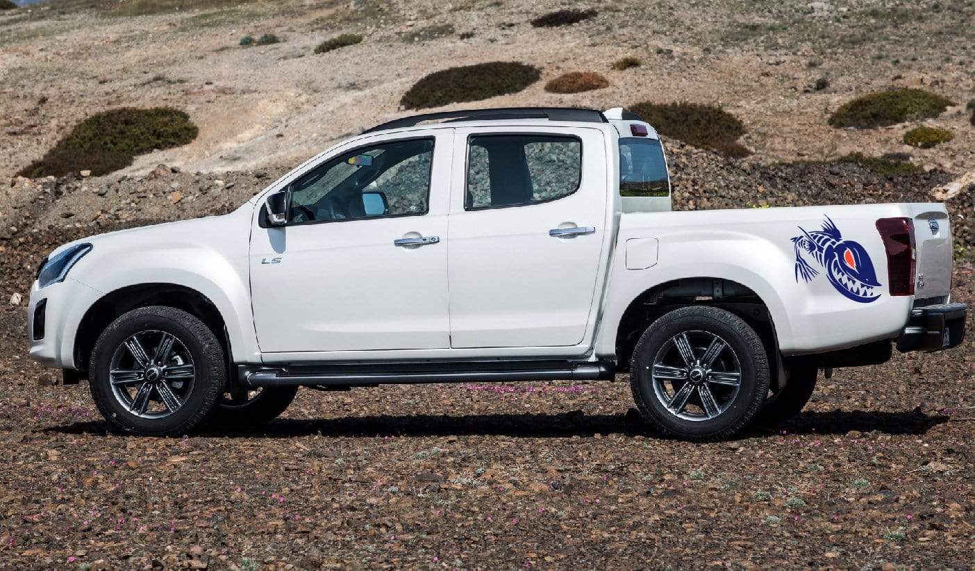 Autocollants en vinyle Fish Bones Graphics Line pour Isuzu D-Max