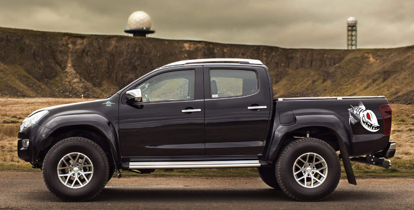 Autocollants en vinyle Fish Bones Graphics Line pour Isuzu D-Max