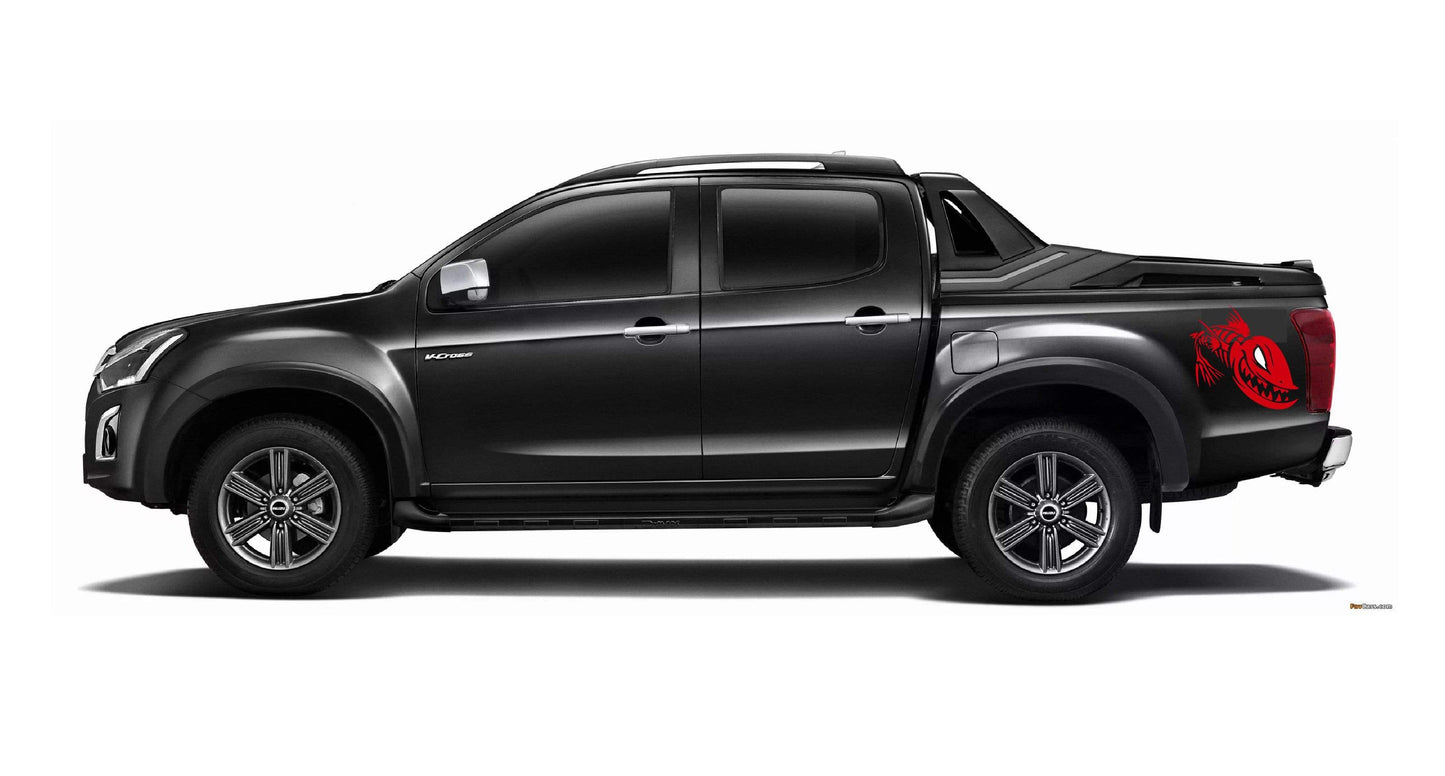 Autocollants en vinyle Fish Bones Graphics Line pour Isuzu D-Max