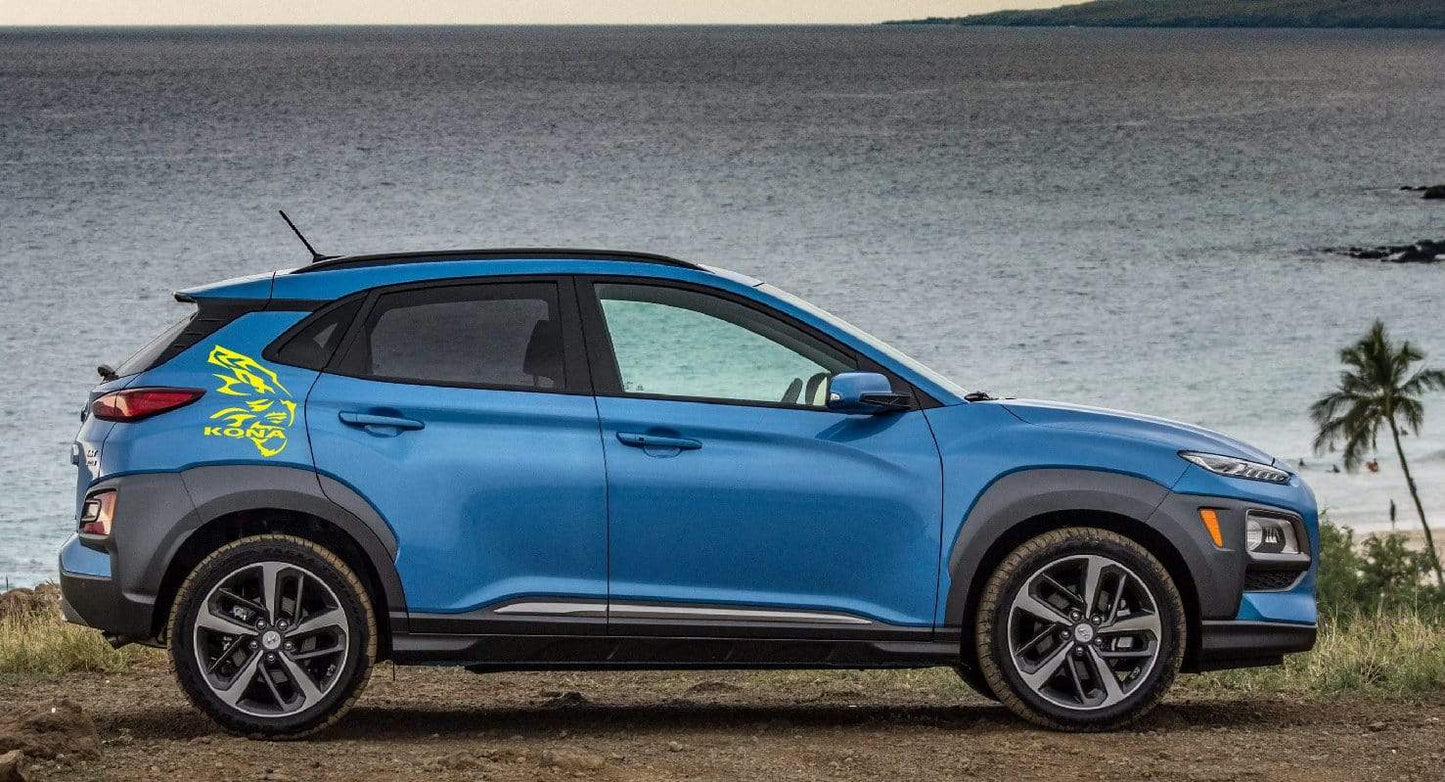 Premium Quality Stickers Compatible with Hyundai Kona Personalized Tiger Design