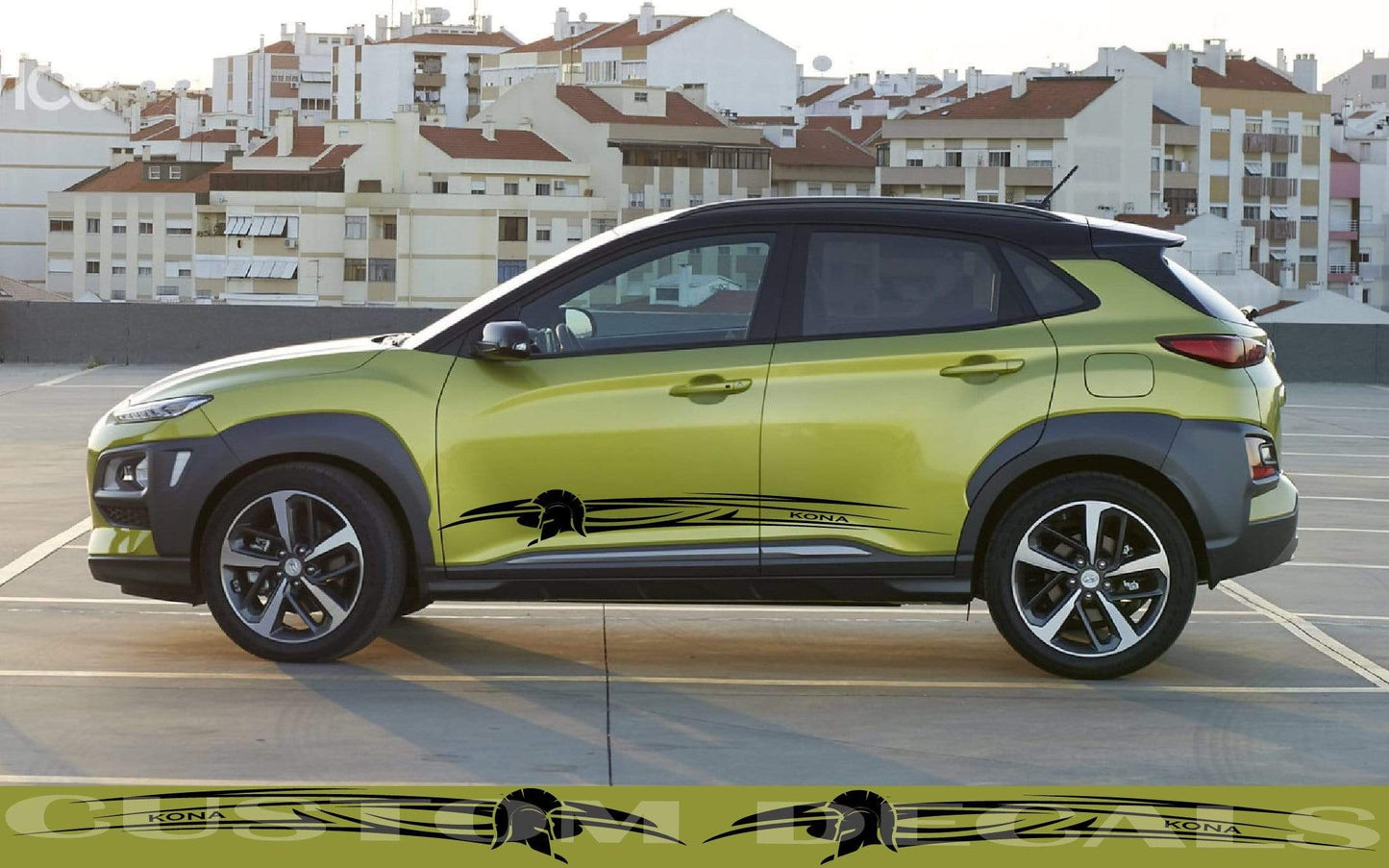 Premium Vinyl Sticker Compatible with Hyundai Kona New Tribal design