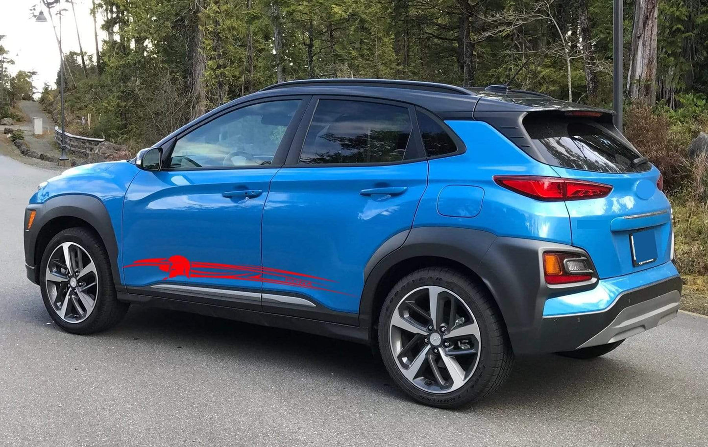 Premium Vinyl Sticker Compatible with Hyundai Kona New Tribal design