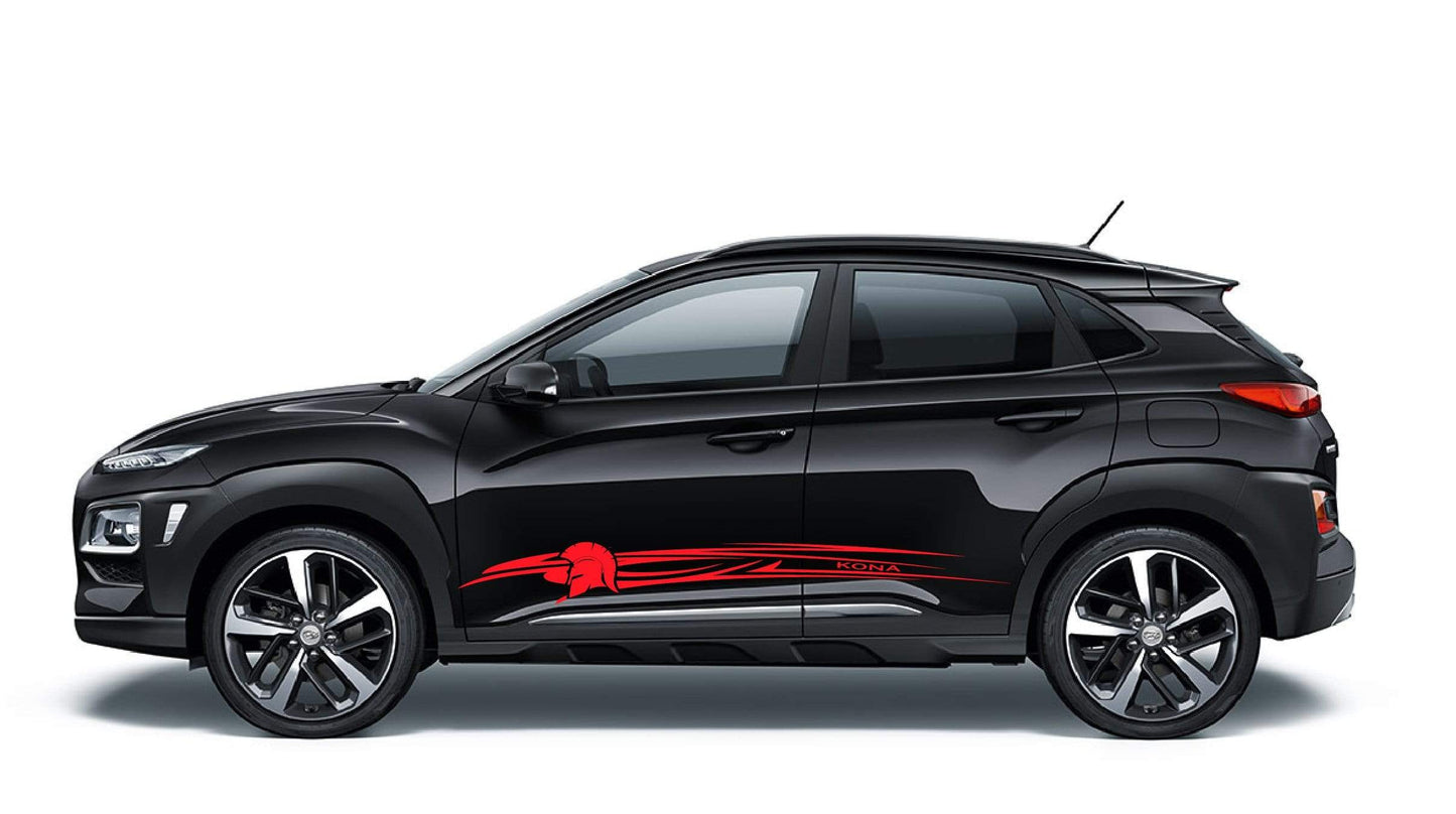 Premium Vinyl Sticker Compatible with Hyundai Kona New Tribal design