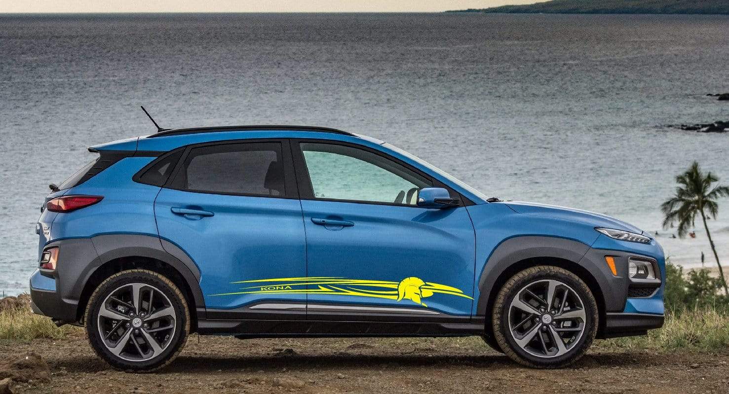 Premium Vinyl Sticker Compatible with Hyundai Kona New Tribal design