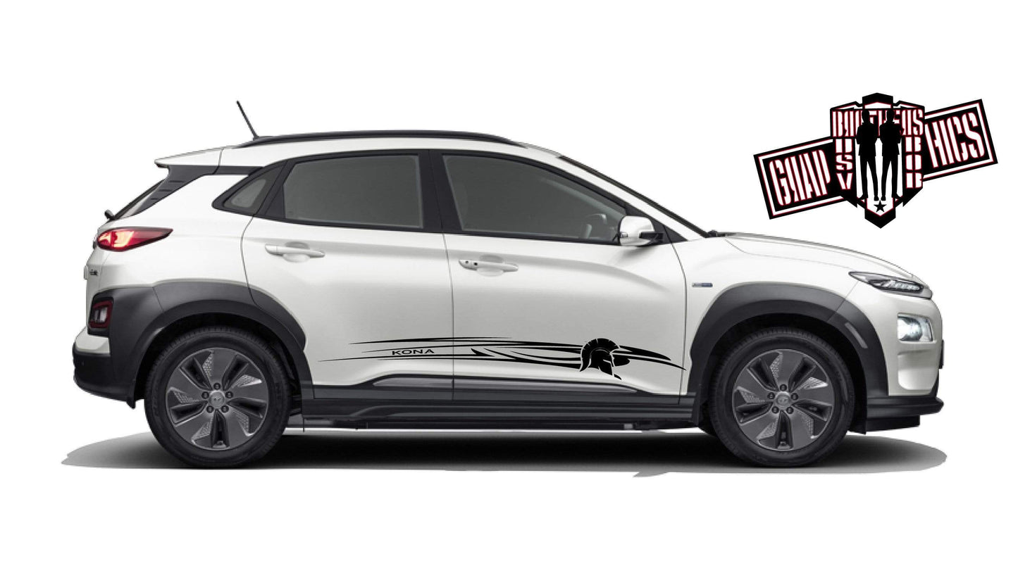 Premium Vinyl Sticker Compatible with Hyundai Kona New Tribal design