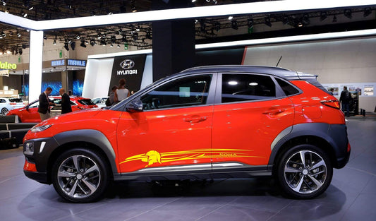 Premium Vinyl Sticker Compatible with Hyundai Kona New Tribal design