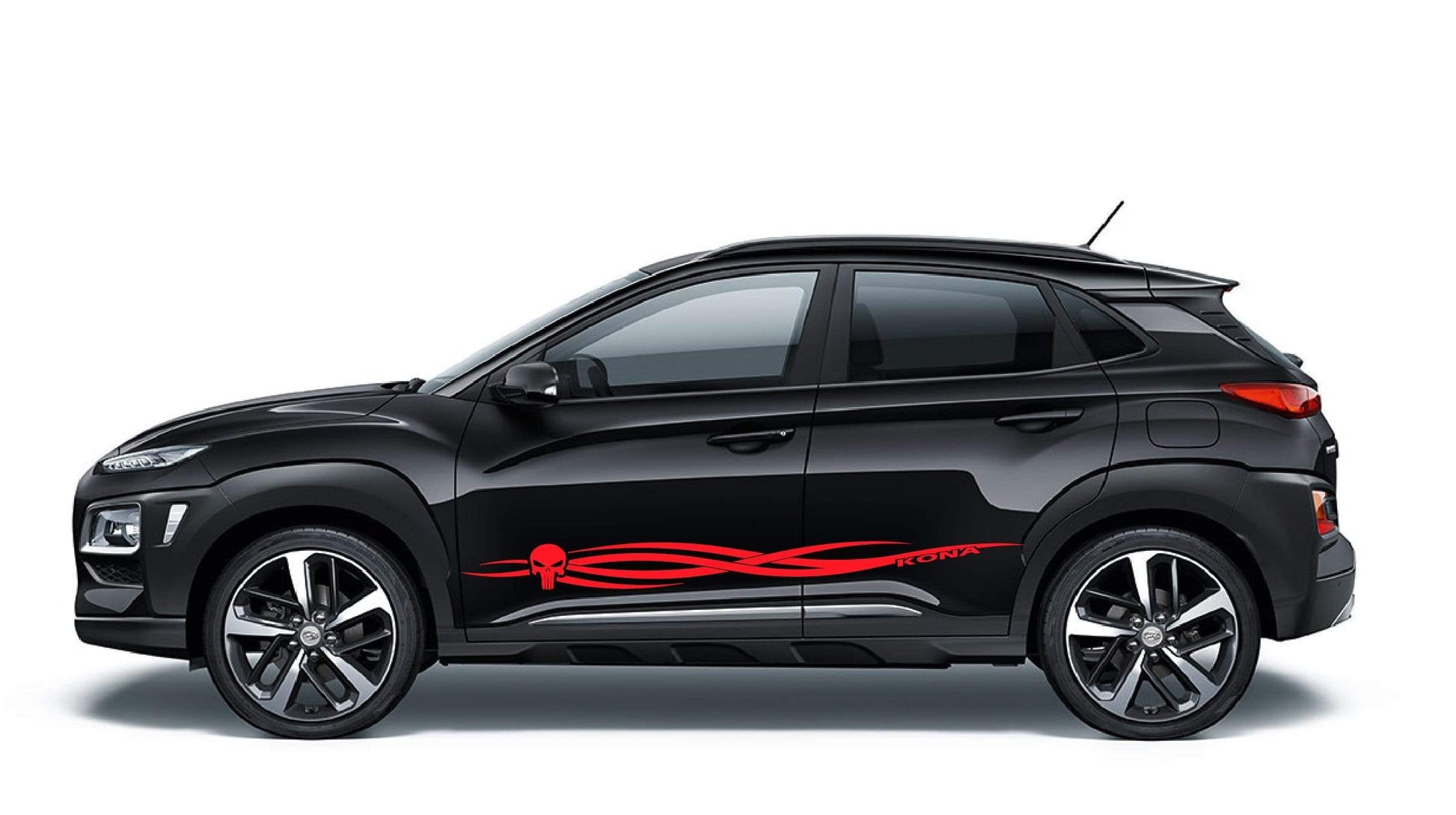 Premium Vinyl Sticker Compatible with Hyundai Kona New Tribal Skull design