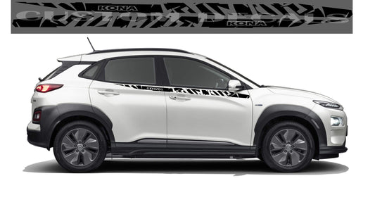 Premium Vinyl Sticker Compatible with Hyundai Kona New Zebra line design