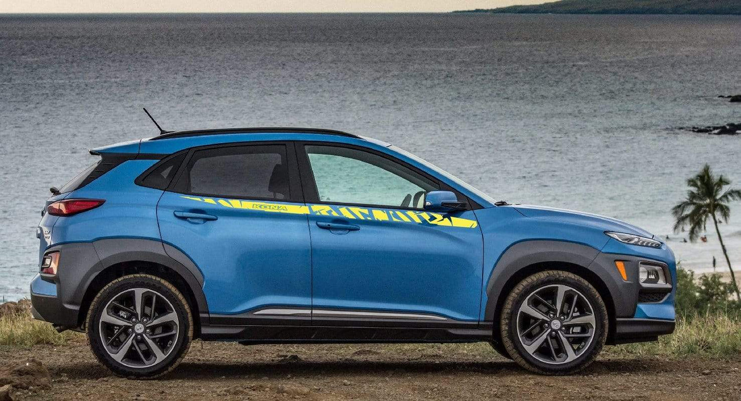 Premium Vinyl Sticker Compatible with Hyundai Kona New Zebra line design