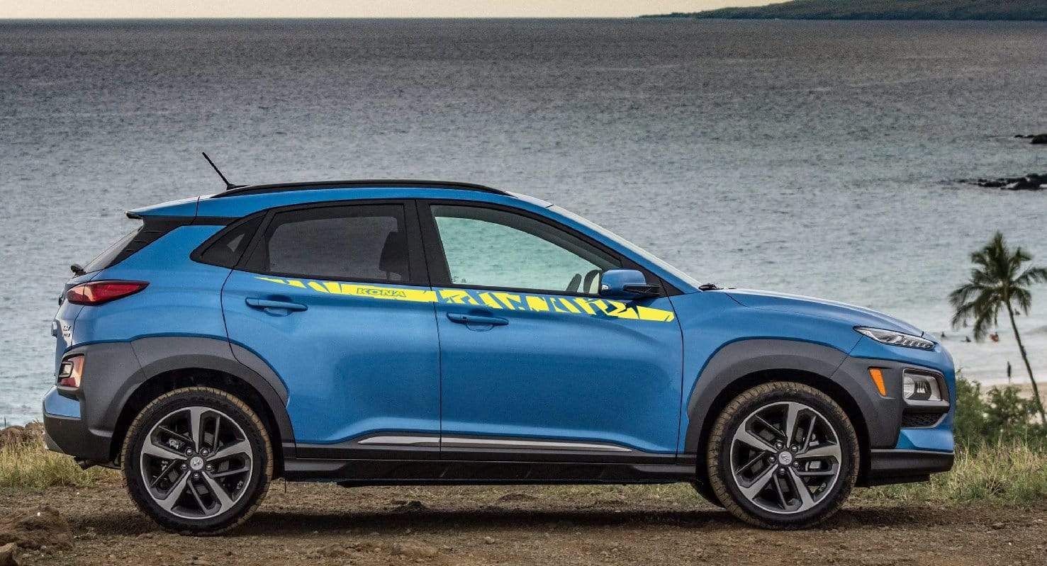 Premium Vinyl Sticker Compatible with Hyundai Kona New Zebra line design