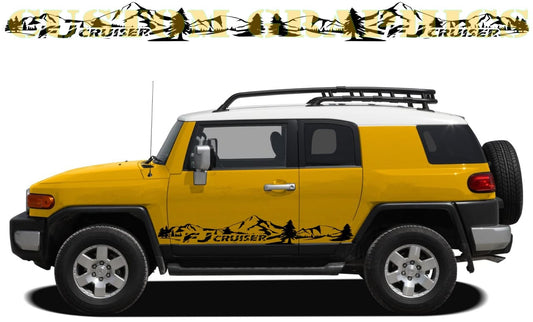 Premium Quality Vinyl Stripes Compatible With TOYOTA FJ CRUISER Mountain Design