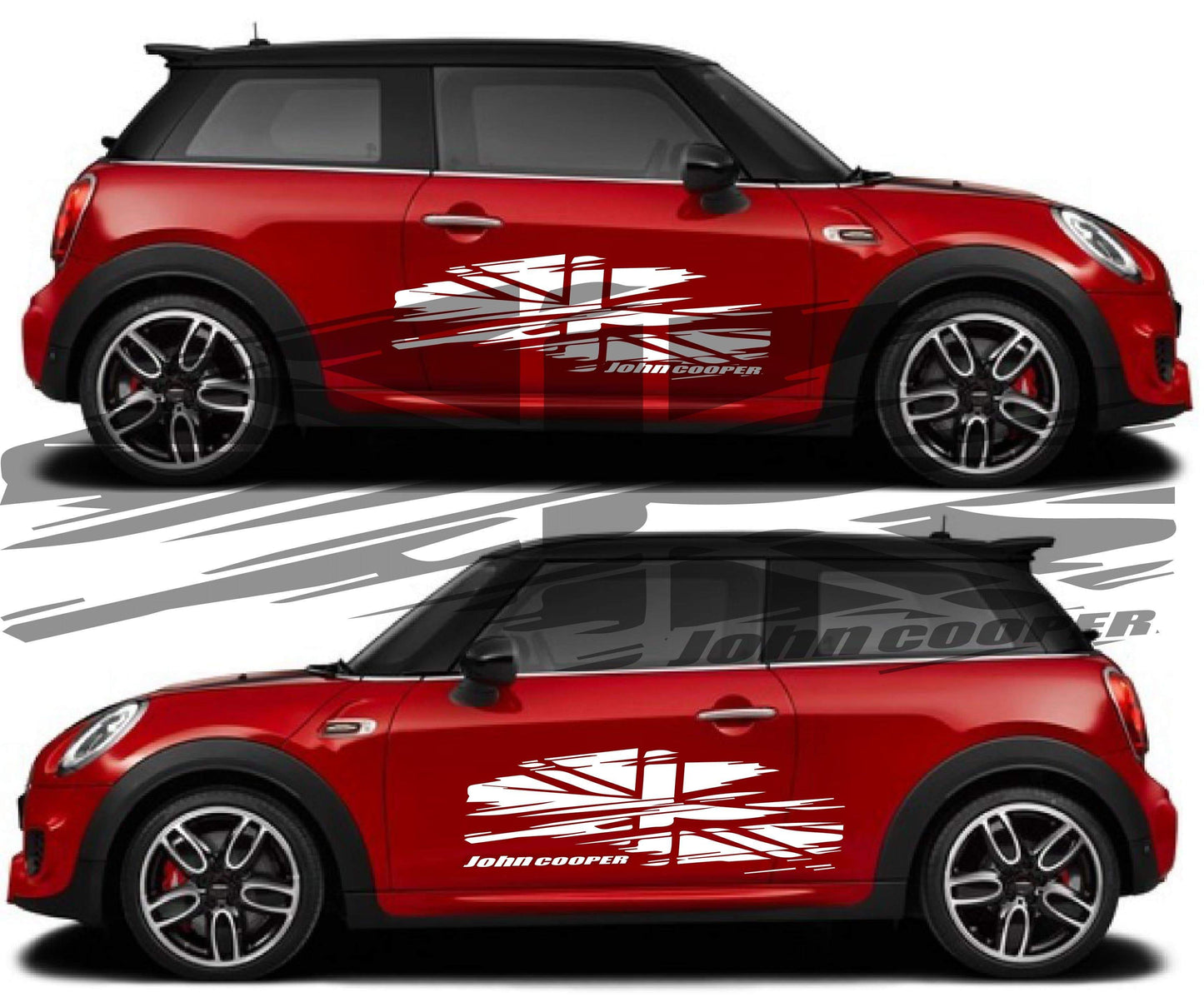 Premium Quality Vinyl Sticker fit Mini Cooper Vinyl car stickers Automotive decals Clubman, John Cooper, Countryman