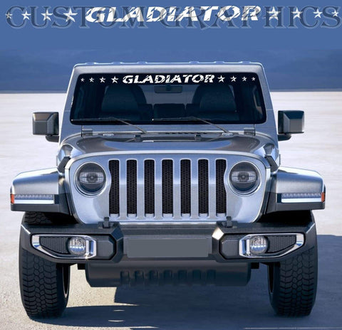 Vinyl Graphics Window Design Graphic Stickers Compatible with Jeep Gladiator