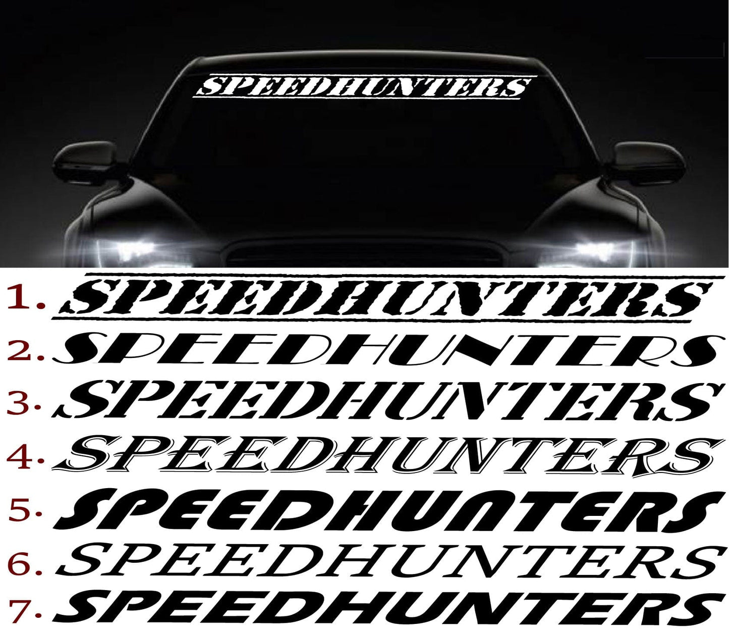 Vinyl Graphics Windshield Decal SpeedHunters Style Design Universal Vinyl Sticker jdm decals Man Gifts
