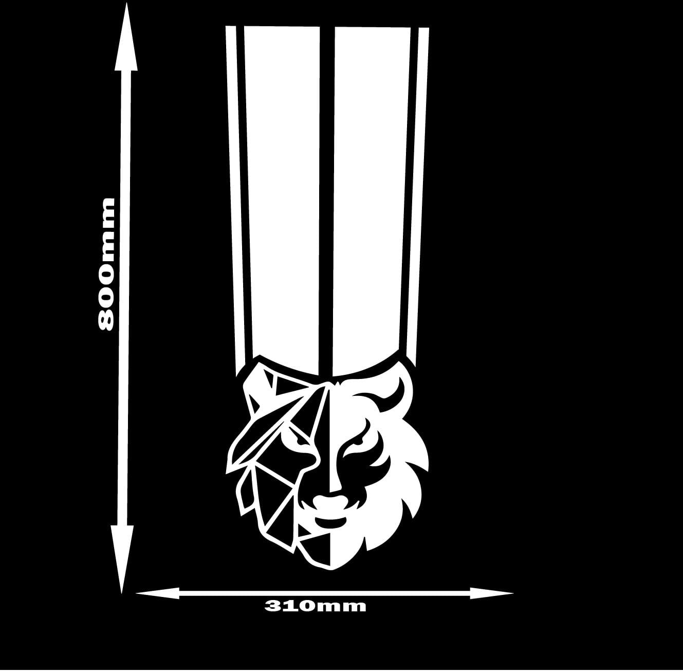 Vinyle design WOLF | Autocollants universels pour capot | Autocollants graphiques pour capot