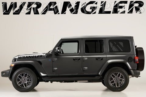 Vinyl Graphics "Wrangler" Design Graphic Stickers Compatible with Jeep Wrangler